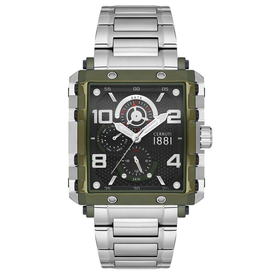 CERRUTI 1881 CIWGK0038003 Quartz Çelik Gri Siyah Kadran 42 mmx49.5 mm Erkek Kol Saati