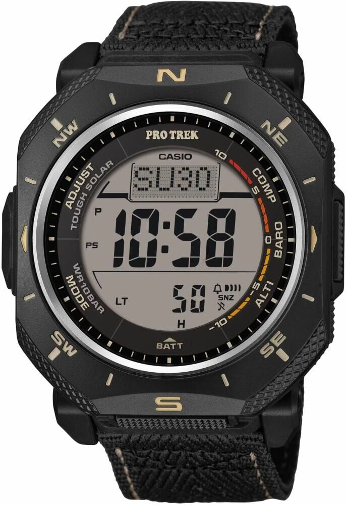 Casio PRG-69-1DR Solar Silikon Siyah 10 ATM 46 mm Erkek Kol Saati