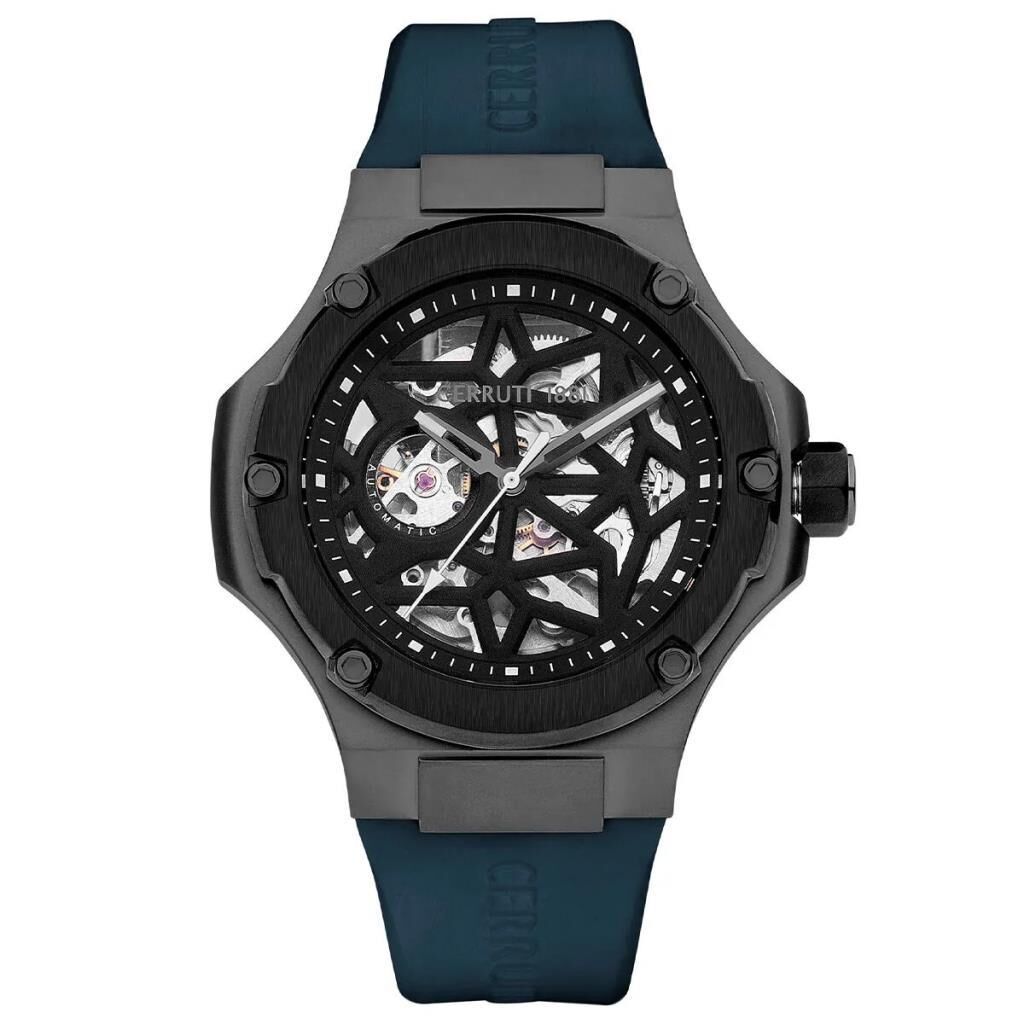 Cerruti 1881 CIWGR0007102 Otomatik Silikon Mavi Siyah Kadran 49 mm Erkek Kol Saati