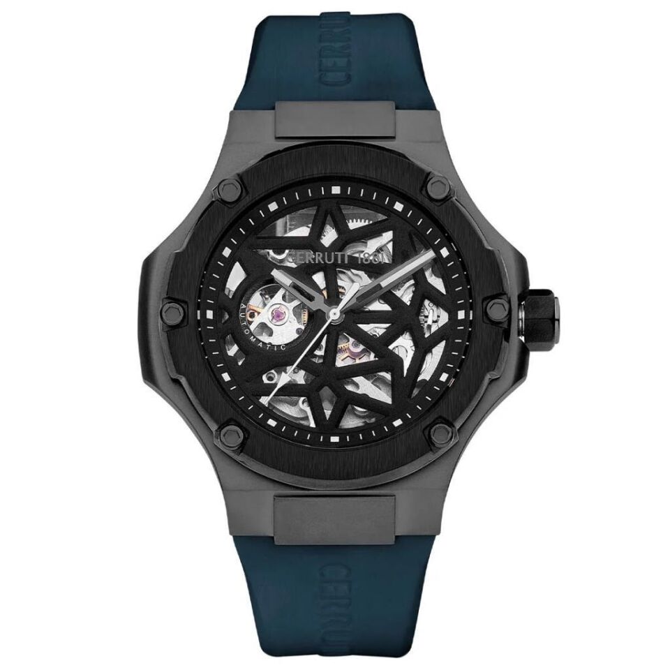 Cerruti 1881 CIWGR0007102 Otomatik Silikon Mavi Siyah Kadran 49 mm Erkek Kol Saati