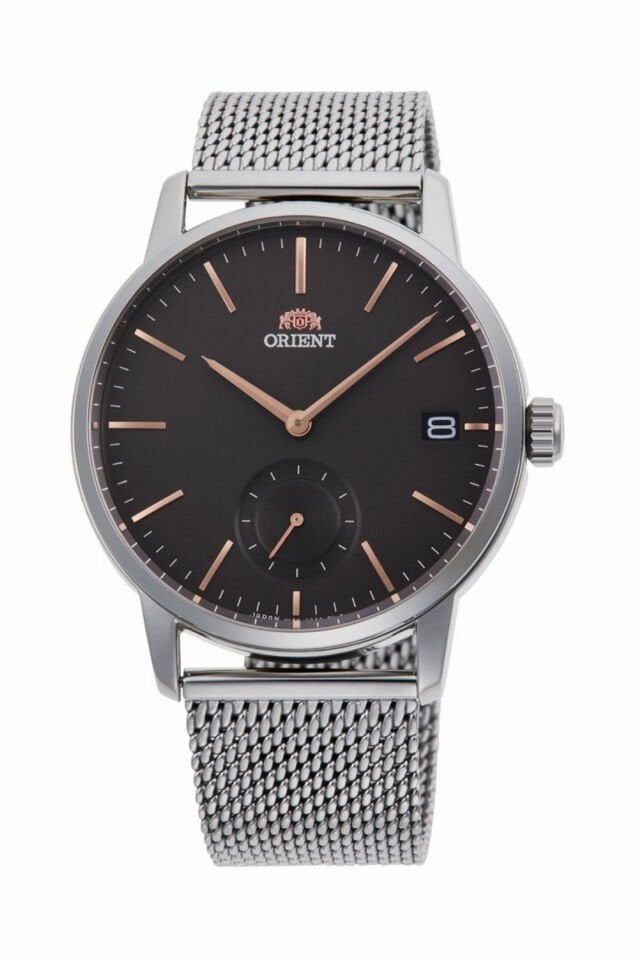 Orient RA-SP0005N10B Quartz Çelik Hasır Gri Kahverengi Kadran Kristal Mineral 39 mm Erkek Kol Saati