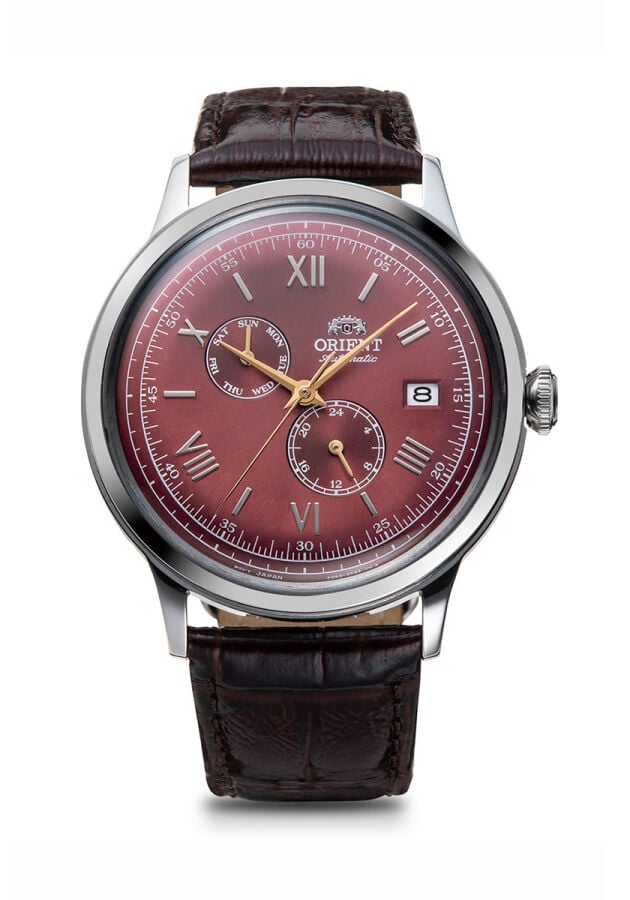 Orient  RA-AK0705R30B Otomatik Deri Kahverengi Kırmızı Kadran 41 mm Erkek Kol Saati