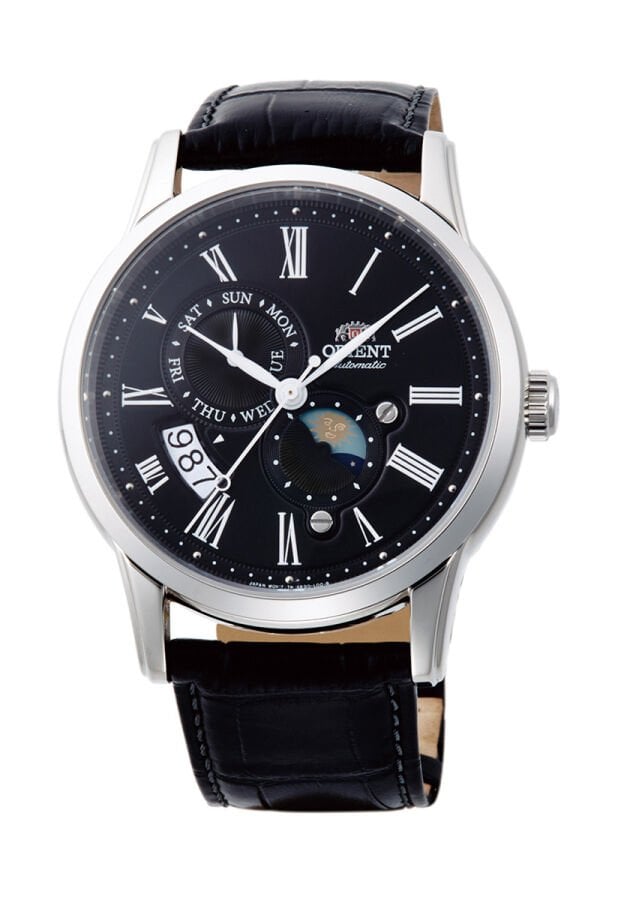 Orient Sun&Moon RA-AK0010B30B Kurmalı Otomatik Deri Siyah 43 mm Erkek Kol Saati