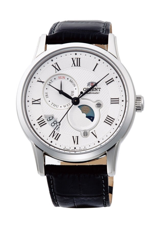 Orient RA-AK0008S30B Kurmalı Otomatik Deri Siyah Sun&Moon 43 mm Erkek Kol Saati