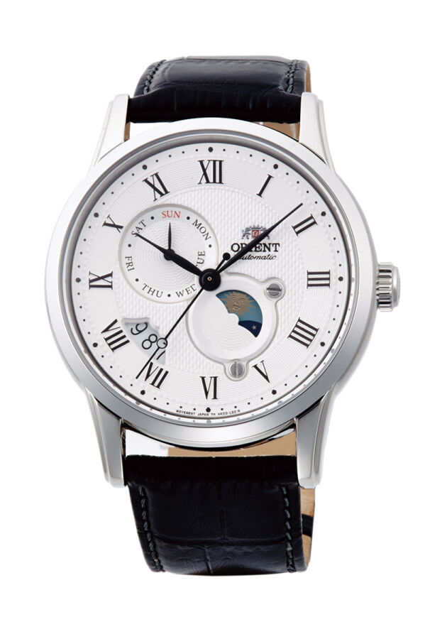 Orient RA-AK0008S30B Kurmalı Otomatik Deri Siyah Sun&Moon 43 mm Erkek Kol Saati
