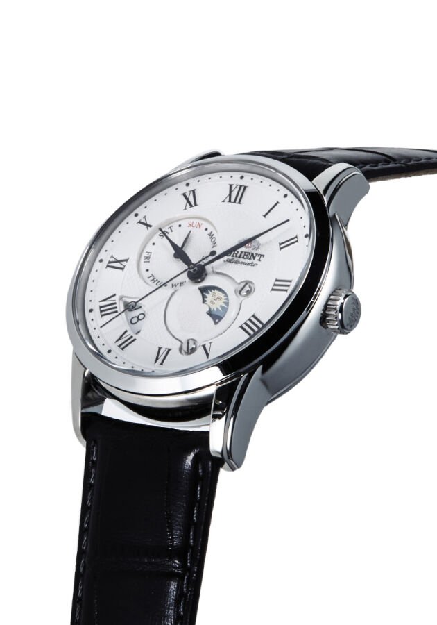 Orient RA-AK0008S30B Kurmalı Otomatik Deri Siyah Sun&Moon 43 mm Erkek Kol Saati