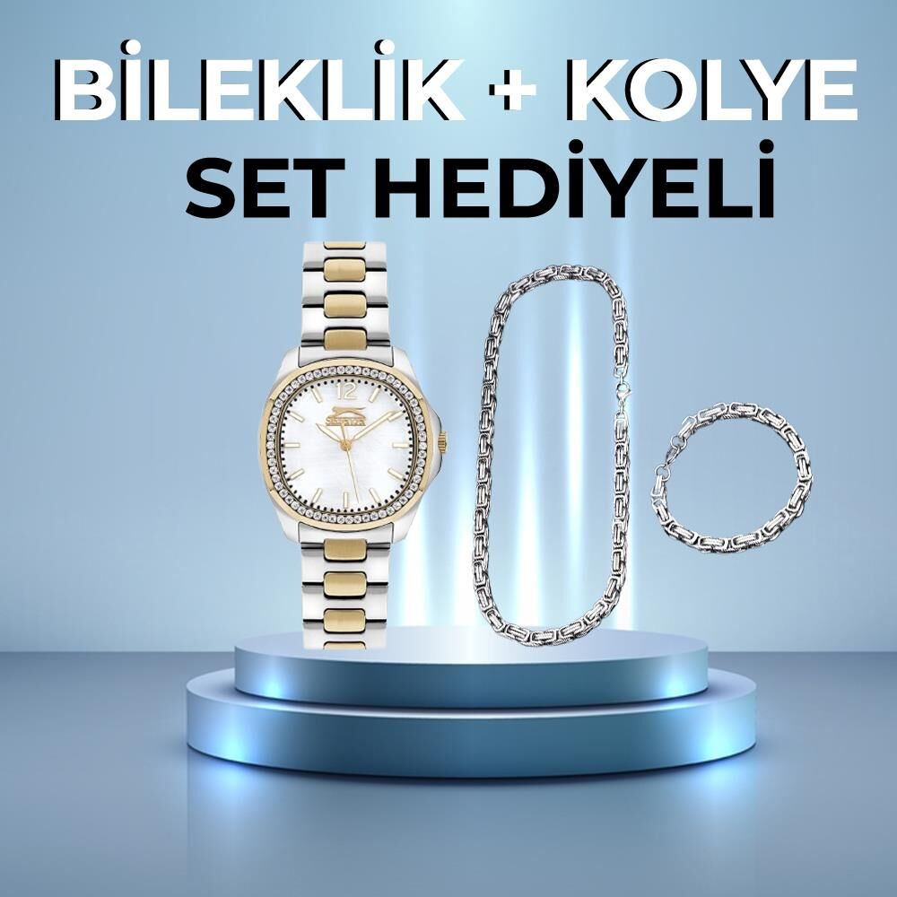 Slazenger SL.09.2238.3.03 Quartz Çelik Altın/Gri 36 mm Kadın Kol Saati