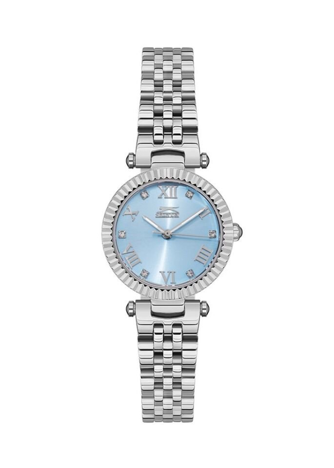Slazenger SL.09.2140.3.07 Quartz Çelik Metalik Gri Mavi Kadran 26 mm Kadın Kol Saati