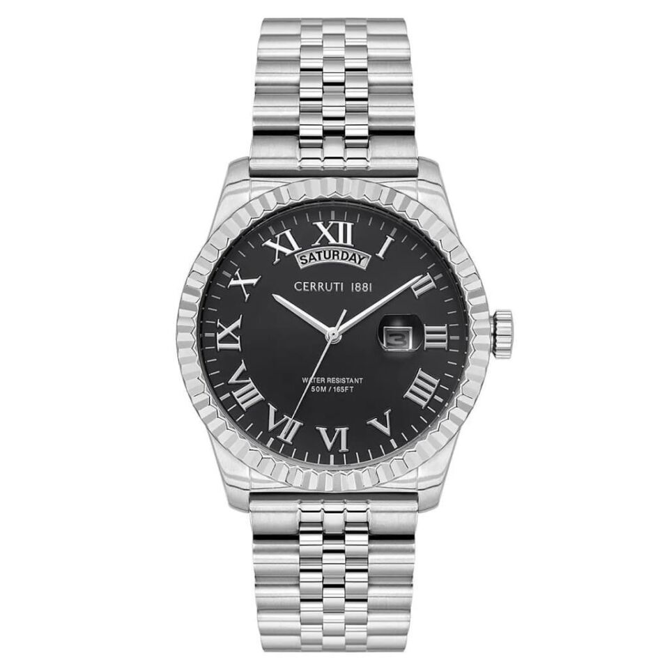 Cerruti 1881 CIWGH2117116 Quartz Çelik Gri Siyah Kadran 41 mm Erkek Kol Saati