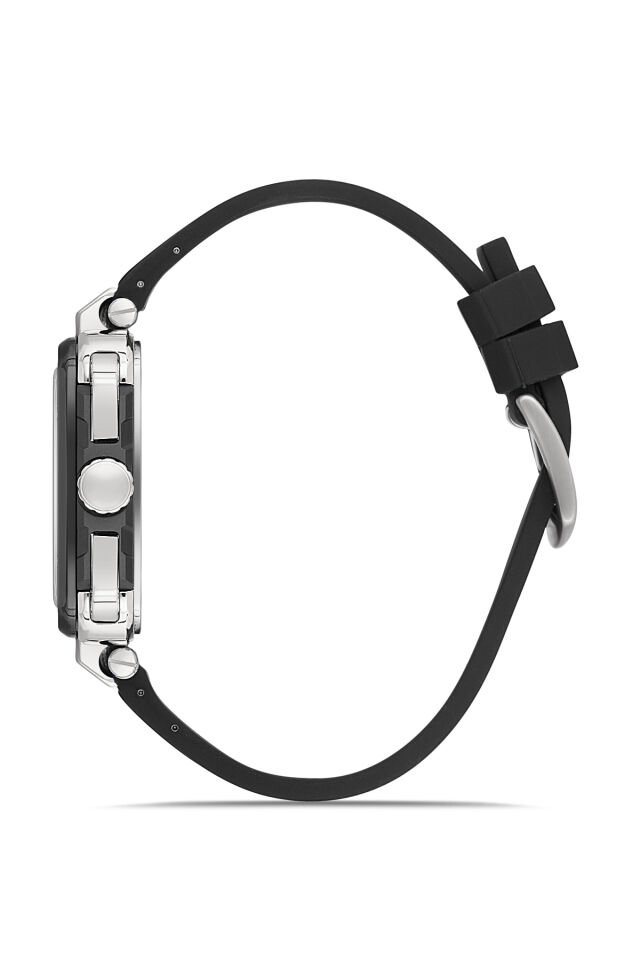 Ferro Siyah Silikon Kordon Erkek Kol Saati FM11572DWT-J Fonksiyonları Aktif 3 ATM Su Geçirmez