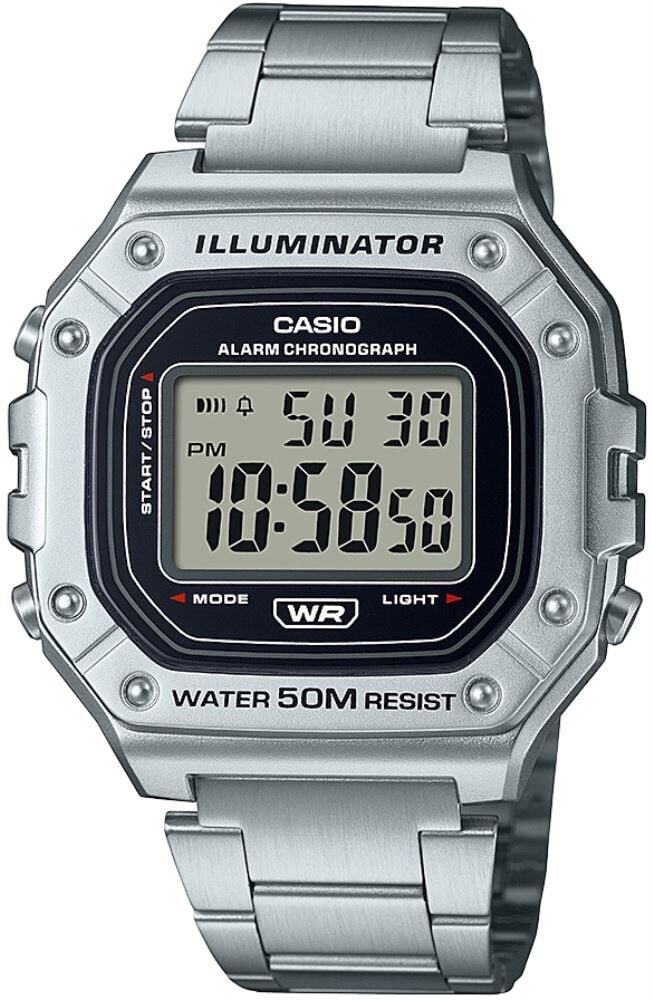 Casio W-218HD-1AVDF Quartz Çelik Gri 43 mm Erkek Kol Saati