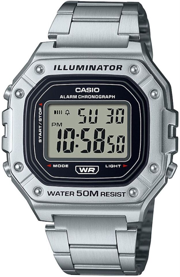 Casio W-218HD-1AVDF Quartz Çelik Gri 43 mm Erkek Kol Saati
