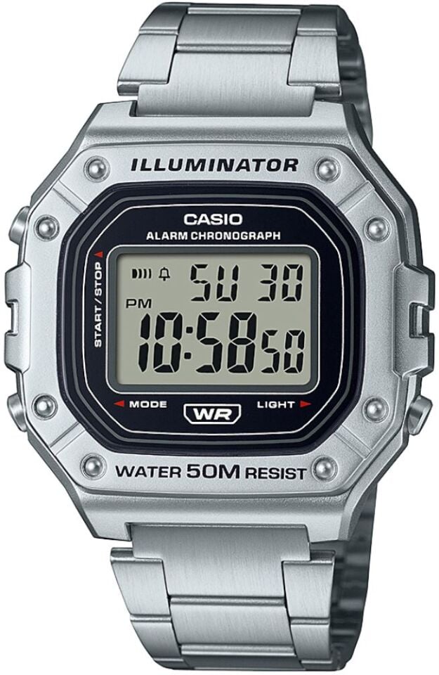Casio W-218HD-1AVDF Quartz Çelik Gri 43 mm Erkek Kol Saati