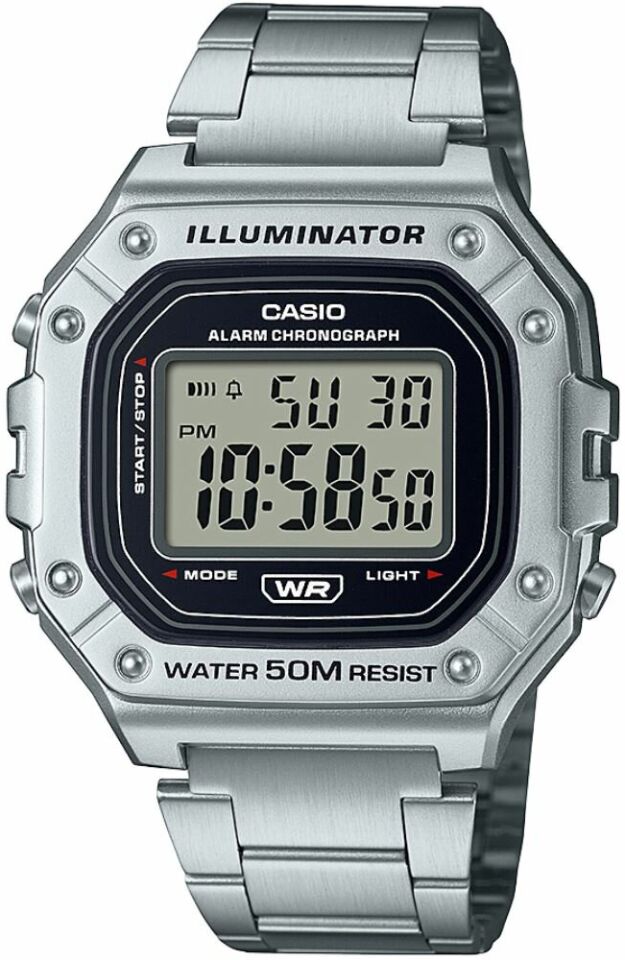 Casio W-218HD-1AVDF Quartz Çelik Gri 43 mm Erkek Kol Saati