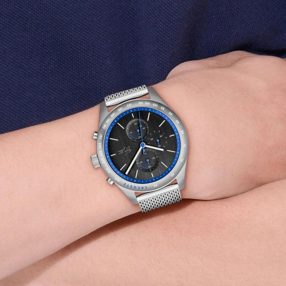 Lacoste 2011298 Quartz Hasır Gri 44 mm Erkek Kol Saati