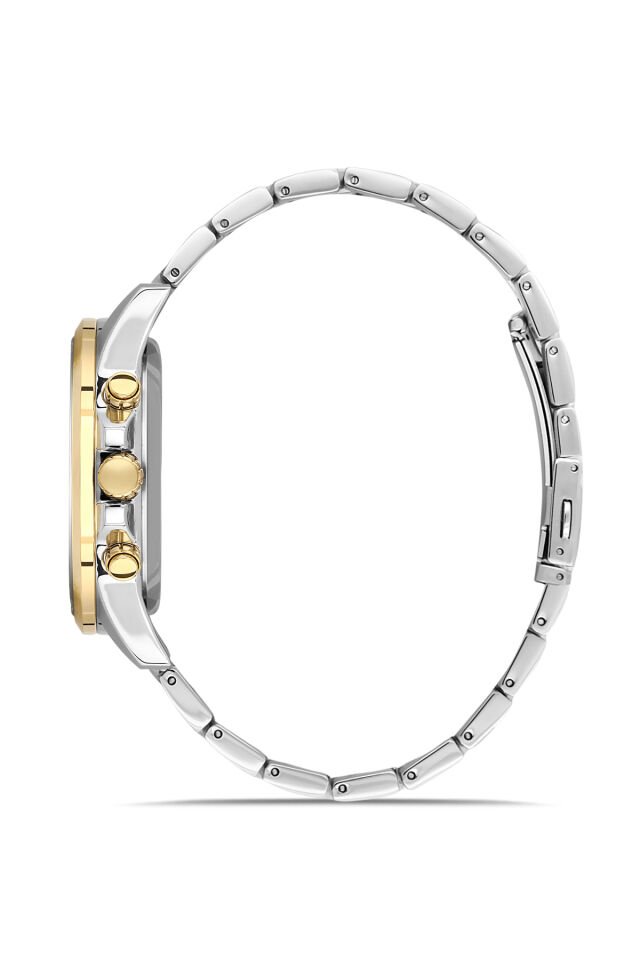 Ferro FM11533AWT-D6 Quartz Çelik Altın/Gri Yeşil Kadran 46 mm Erkek Kol Saati