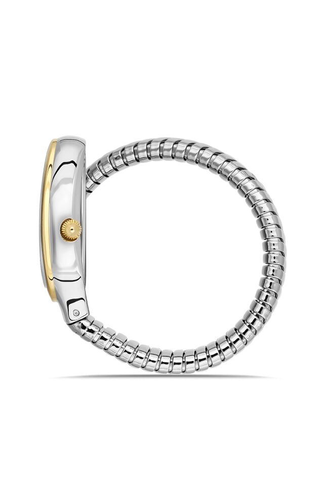 Ferro Sarı ve Gümüş Çelik Kordon Kadın Kol Saati FL40165A-D3 3ATM Su Geçirmez 2 Yıl Garantili