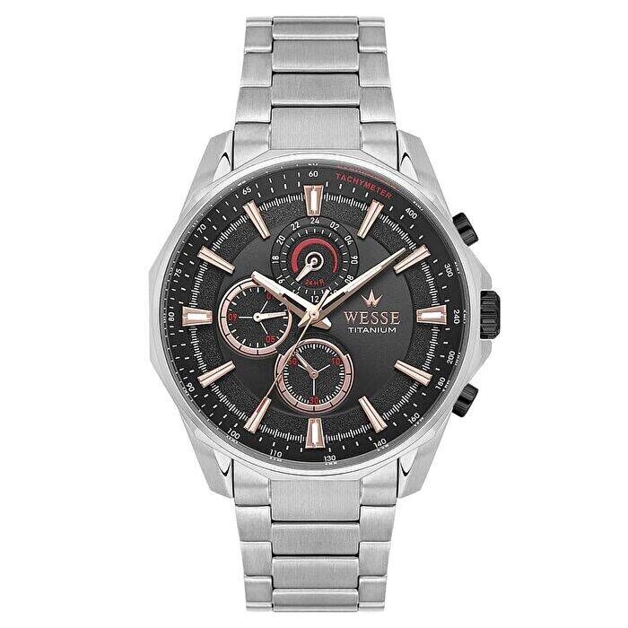 Wesse WWG403602 Quartz Titanyum Gri Füme Kadran 42 mm Erkek Kol Saati