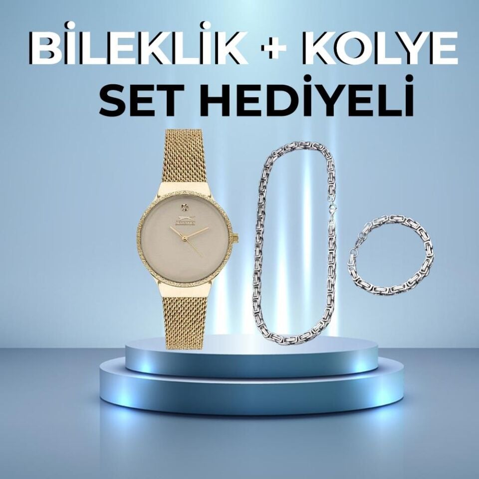 Slazenger SL.09.2015.3.03 Quartz Hasır 35 mm Altın Kadın Kol Saati