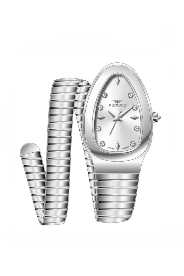 Ferro Gümüş Çelik Kordon Kadın Kol Saati FL40165A-A 3ATM Su Geçirmez 2 Yıl Garantili HediyePaketli