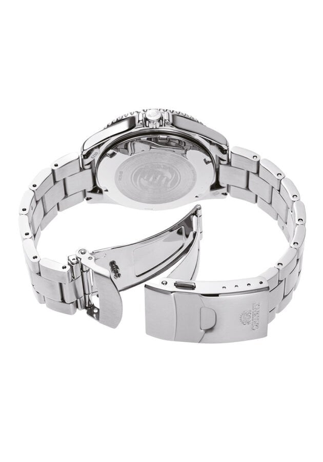 Orient Mako 3 RA-AA0820R39B Kurmalı Otomatik Çelik Gri Bordo Kadran 20 ATM 42 mm Erkek Kol Saati