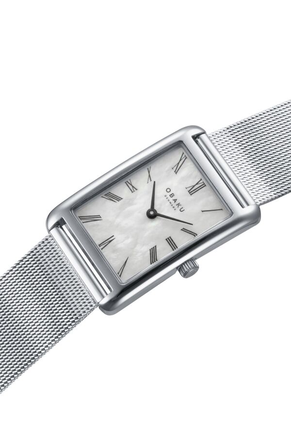 Obaku Denmark V311LXCWMC Quartz Gri Hasır Kordon 24 mm Kadın Kol Saati