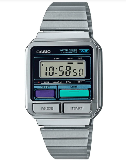 Casio A120WE-1ADF Retro Quarz Çelik Gri 34 mm Erkek Kol Saati