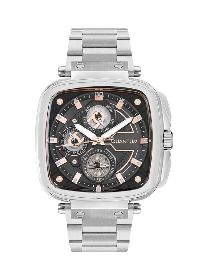 Quantum PWG1092.350 Quartz Çelik Gri 44 mm Siyah Kadran Erkek Kol Saati