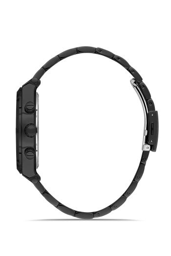 Ferro Quartz Çelik Siyah 44 mm Fonksiyonları Aktif Erkek Kol Saati