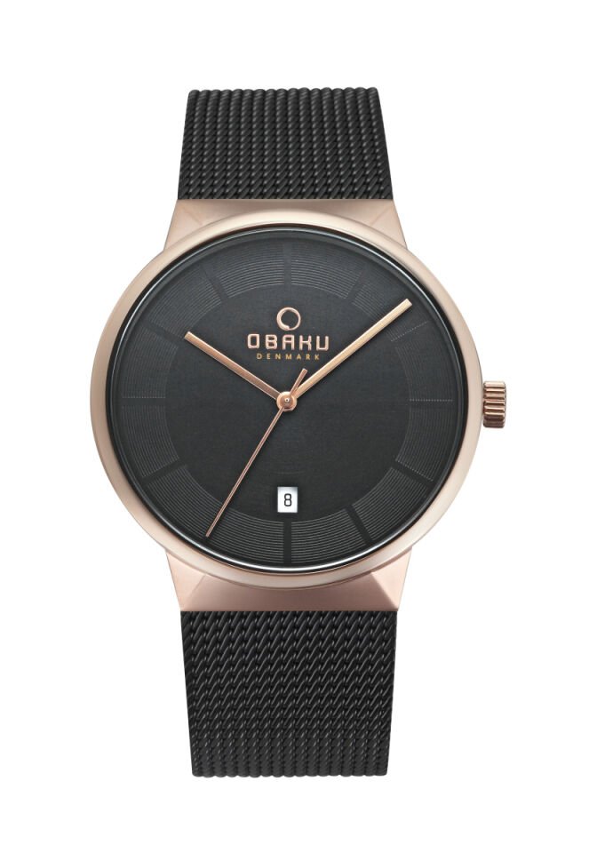 Obaku Denmark V200GDVBMB Quartz Hasır Siyah 40 mm Erkek Kol Saati