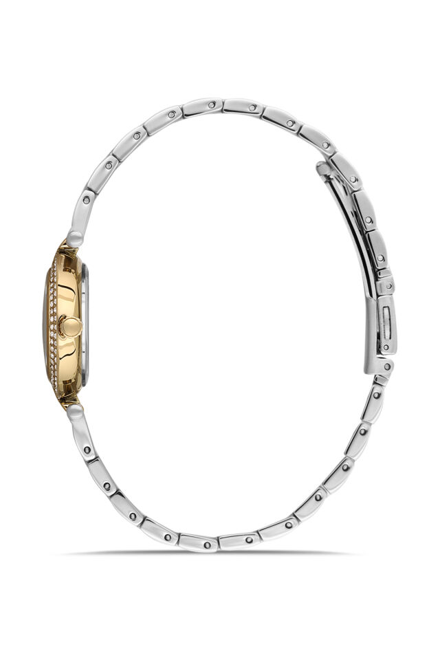 Ferro FL21608AWT-D Quartz Çelik Altın Gri 21 mm Kadın Kol Saati