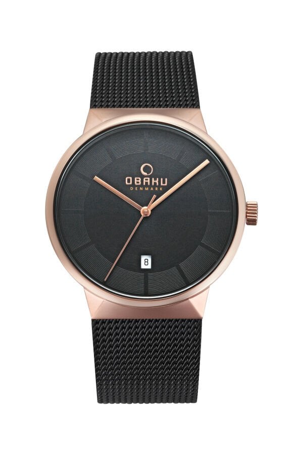 Obaku Denmark V200GDVBMB Quartz Hasır Siyah 40 mm Erkek Kol Saati