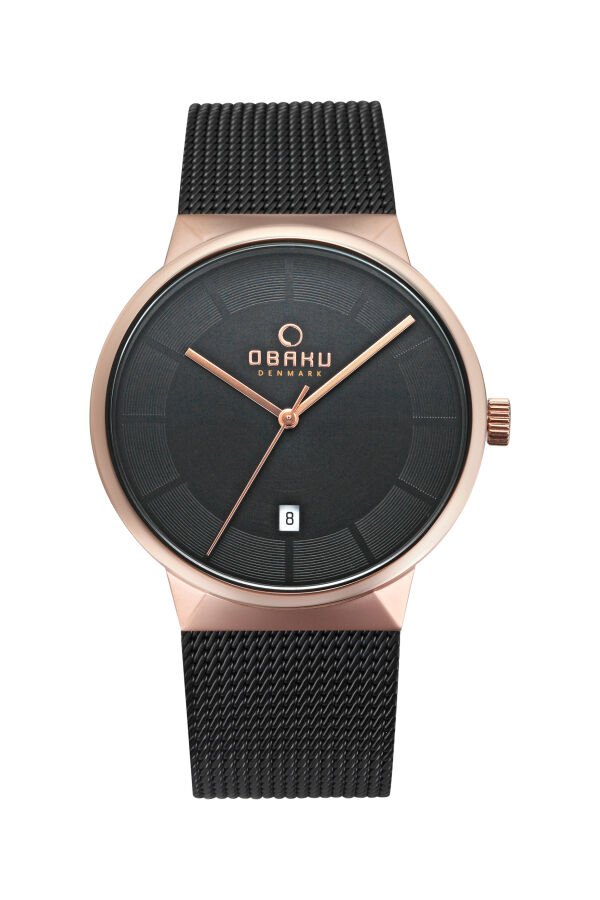 Obaku Denmark V200GDVBMB Quartz Hasır Siyah 40 mm Erkek Kol Saati