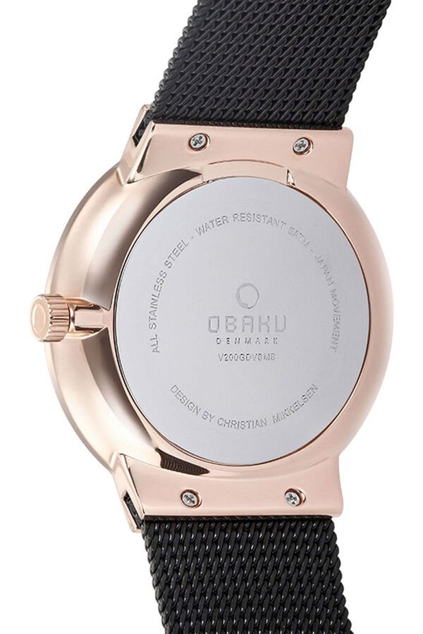Obaku Denmark V200GDVBMB Quartz Hasır Siyah 40 mm Erkek Kol Saati