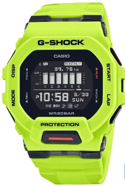 Casio G-Shock GBD-200-9DR Quartz Dijital Silikon Yeşil 20 ATM 46 mm Erkek Kol Saati