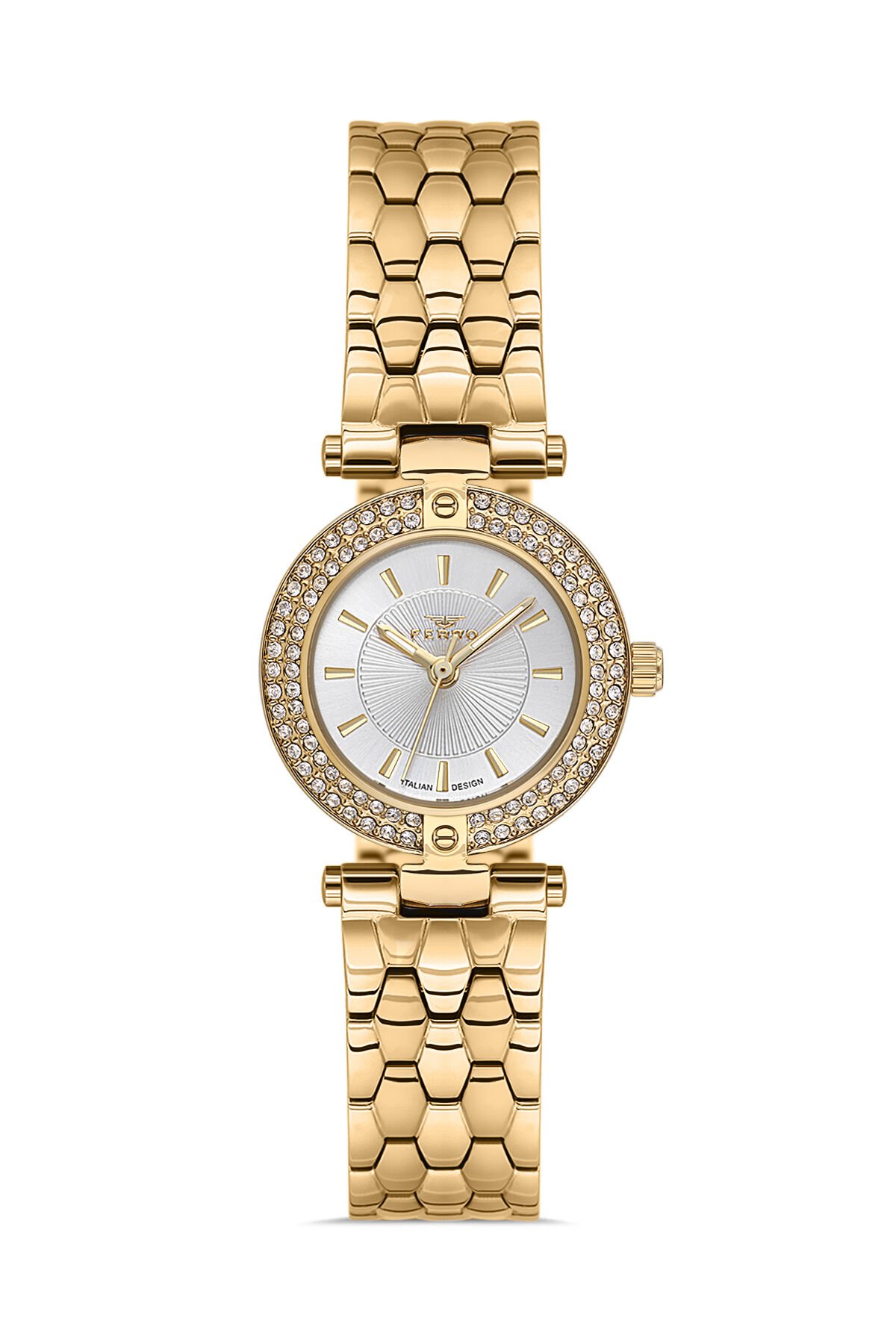 Ferro FL21608AWT-B Quartz Çelik Altın Rengi 28 mm Kadın Kol Saati