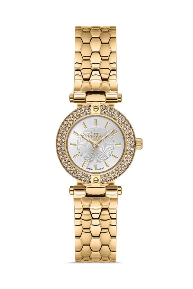 Ferro FL21608AWT-B Quartz Çelik Altın Rengi 28 mm Kadın Kol Saati