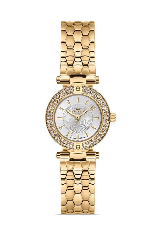 Ferro FL21608AWT-B Quartz Çelik Altın Rengi 28 mm Kadın Kol Saati