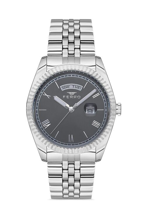 Ferro F11130A-A4 Quartz Çelik Gri 41 mm Erkek Kol Saati