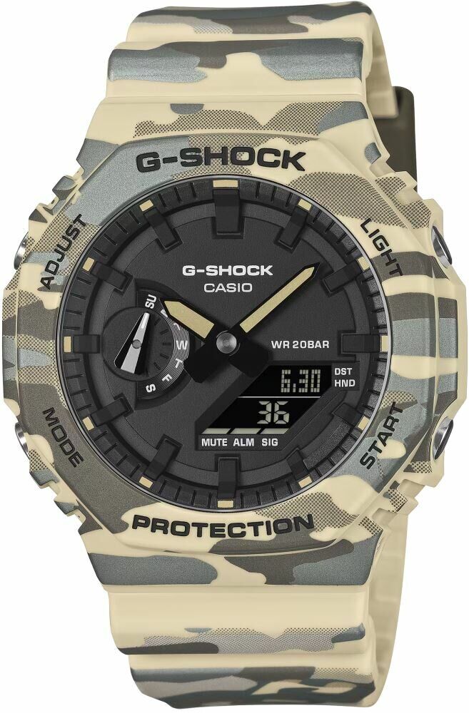 Casio GA-2100CM-5ADR Quartz Silikon BiColor 20 ATM 44 mm Erkek Kol Saati