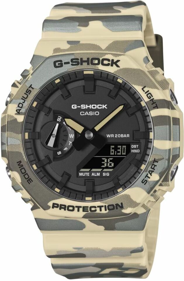 Casio GA-2100CM-5ADR Quartz Silikon BiColor 20 ATM 44 mm Erkek Kol Saati
