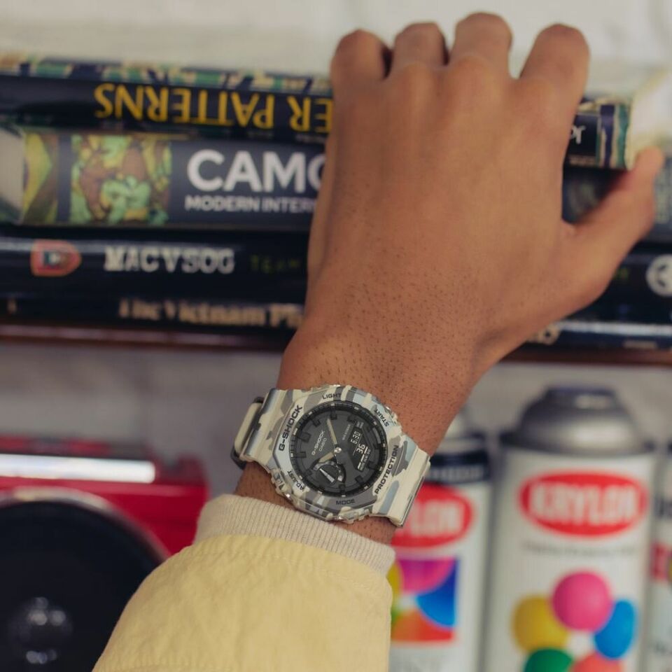 Casio GA-2100CM-5ADR Quartz Silikon BiColor 20 ATM 44 mm Erkek Kol Saati