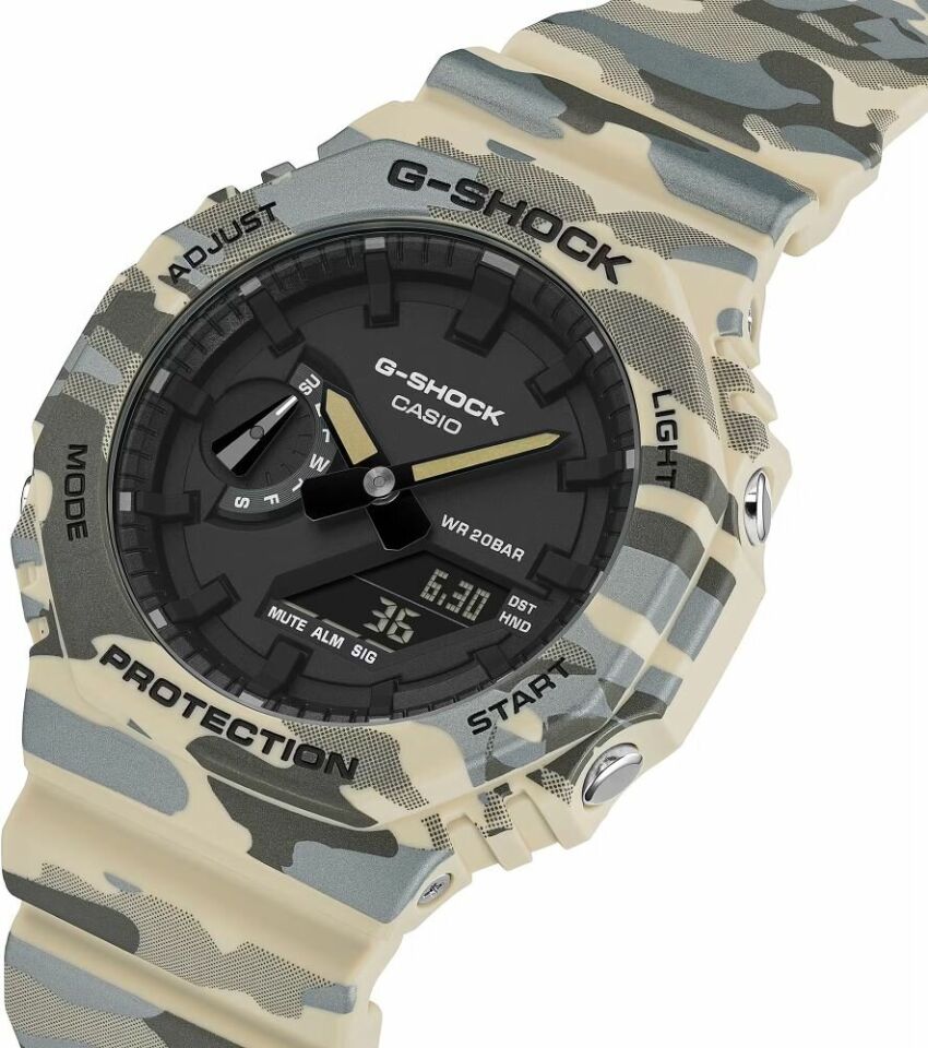 Casio GA-2100CM-5ADR Quartz Silikon BiColor 20 ATM 44 mm Erkek Kol Saati