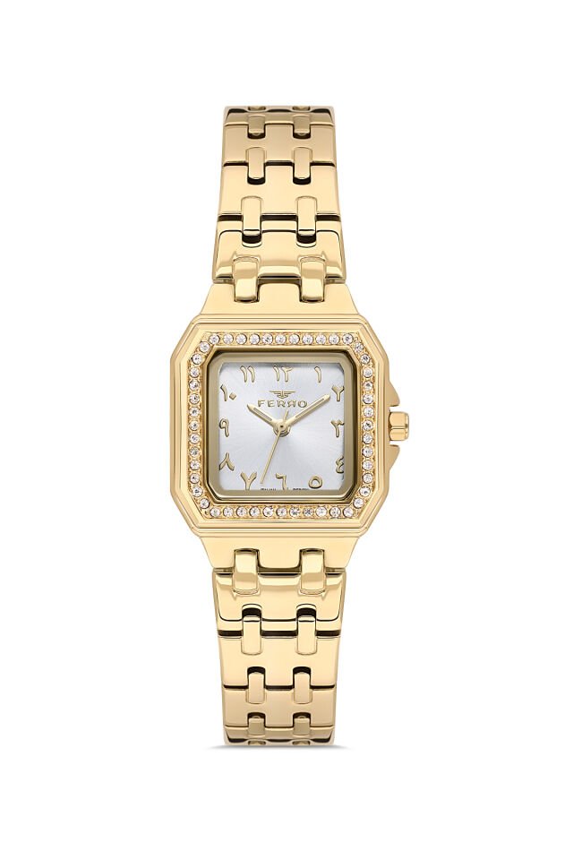 Ferro FL21609AWT-B Quartz Çelik Altın Rengi 25 mm Kadın Kol Saati