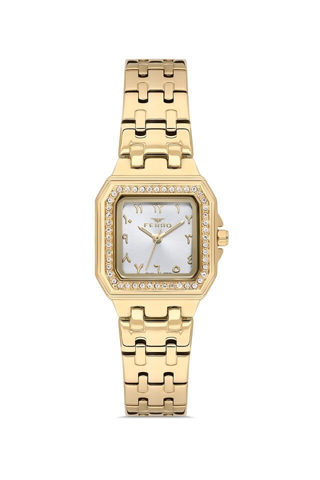 Ferro FL21609AWT-B Quartz Çelik Altın Rengi 25 mm Kadın Kol Saati