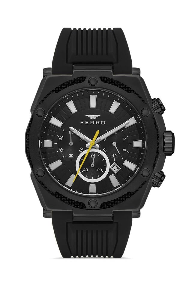 Ferro Siyah Silikon Kordon Erkek Kol Saati FM31396D-G