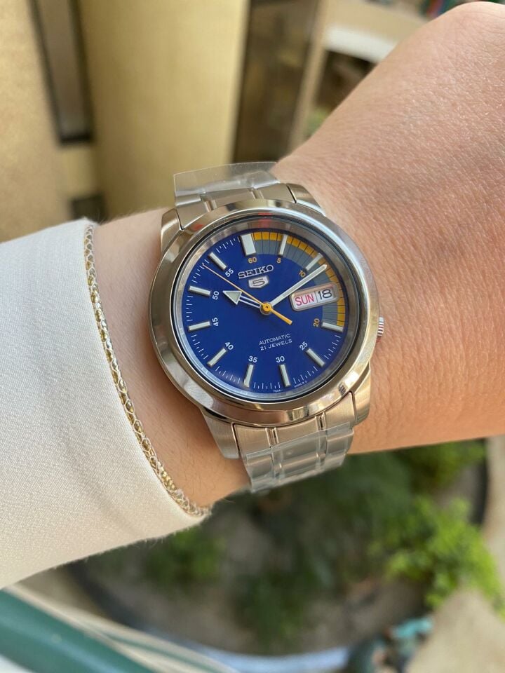 Seiko 5 SNKK27K1 39 mm Çelik Otomatik Mavi Kadran Erkek Kol Saati