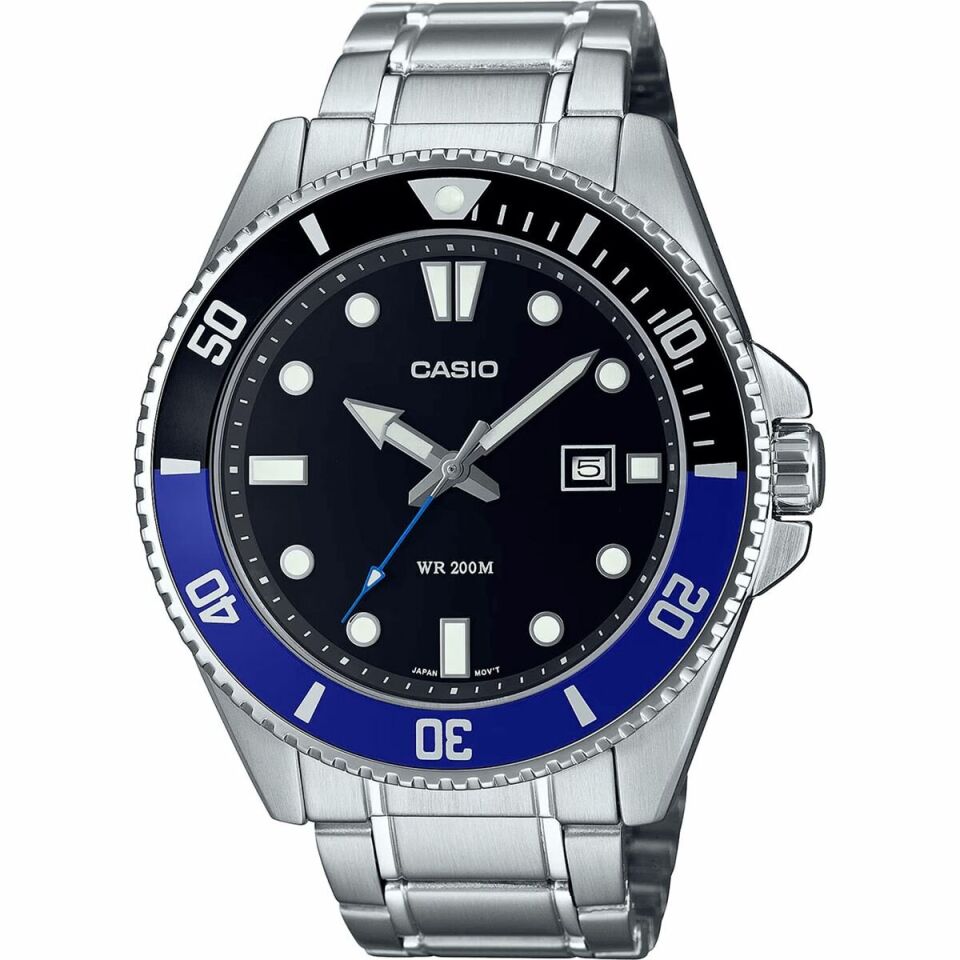 Casio MDV-107D-1A2VDF Quartz Alimünyum Kasa Gri Siyah Kadran 46 mm Erkek Kol Saati