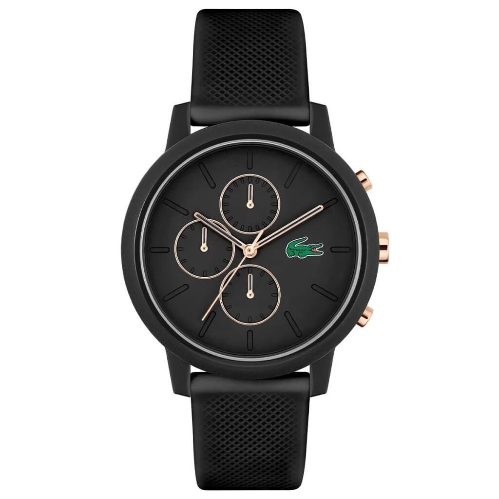 Lacoste 2011247 Quartz  Silikon Siyah 43 mm Kol Saati