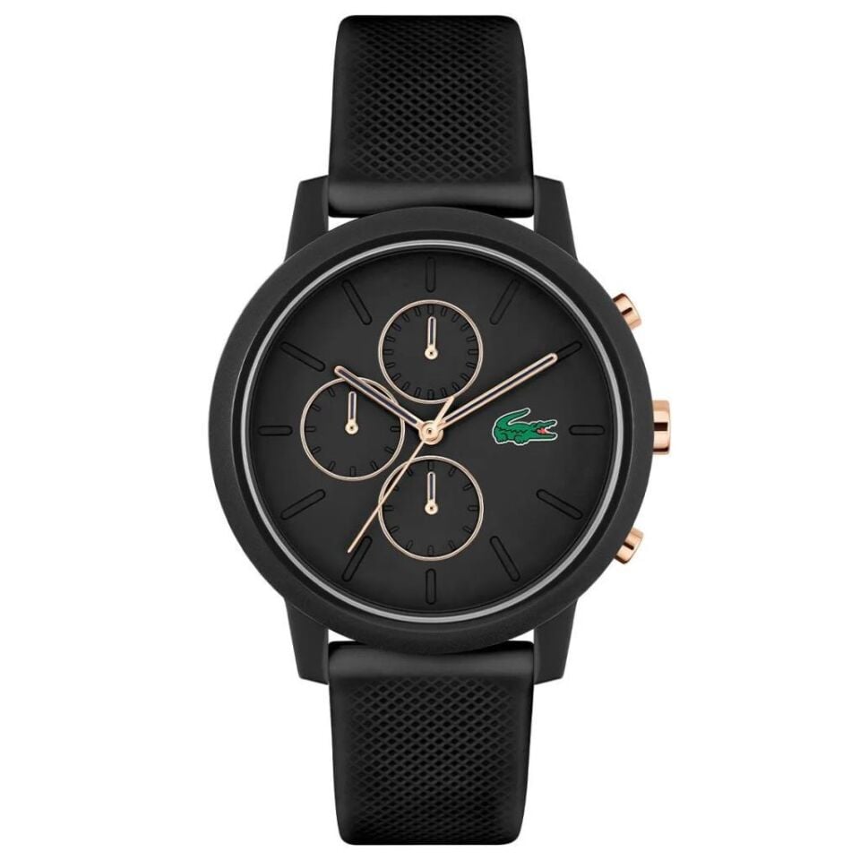 Lacoste 2011247 Quartz  Silikon Siyah 43 mm Kol Saati